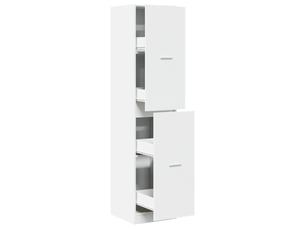 Meuble de rangement, armoire d'apothicaire blanc 40x41x174,5 cm bois d'ingénierie