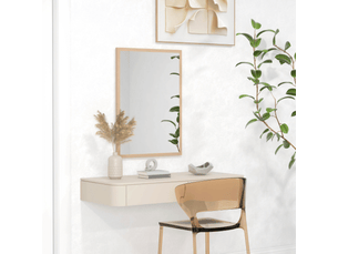 Miroir mural 50 x 70 cm avec 4 crochets,miroir rectangulaire décoratif pour chambre et salle de bain