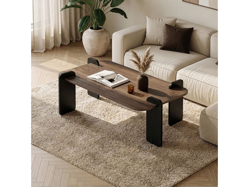  Table basse rectangulaire effet noyer 120cm sita  - Conforama E