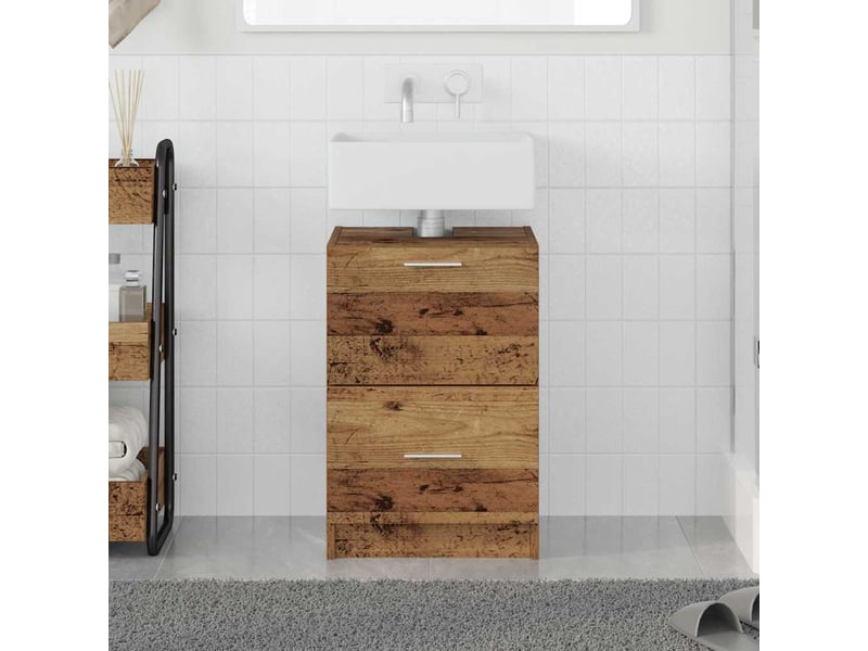  Cabinet de salle de bain, armoire salle de bain bois ancien 40 x 37 x 59 cm cf65261  - Conforama B