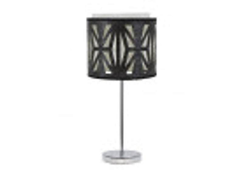  Lampe à poser fabrilamp katerina e14 coloris chromébois noir 42 x 17 x 17 cm 177971009 - Conforama B