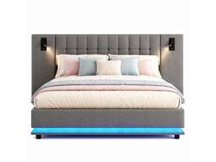 Lit 2 places 180x200 cm MODENUIT coloris gris