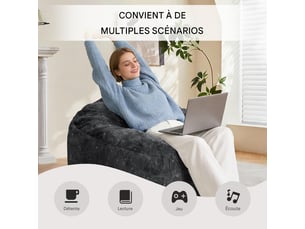 Pouf / repose pied PANGIVO noir