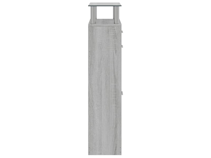  Meuble à chaussure, armoire à chaussures sonoma gris 63x24x104 cm bois d'ingénierie  - Conforama E