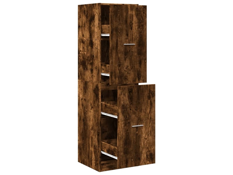  Meuble de rangement, armoire d'apothicaire chêne fumé 40x41x144,5 cm bois ingénierie  - Conforama A