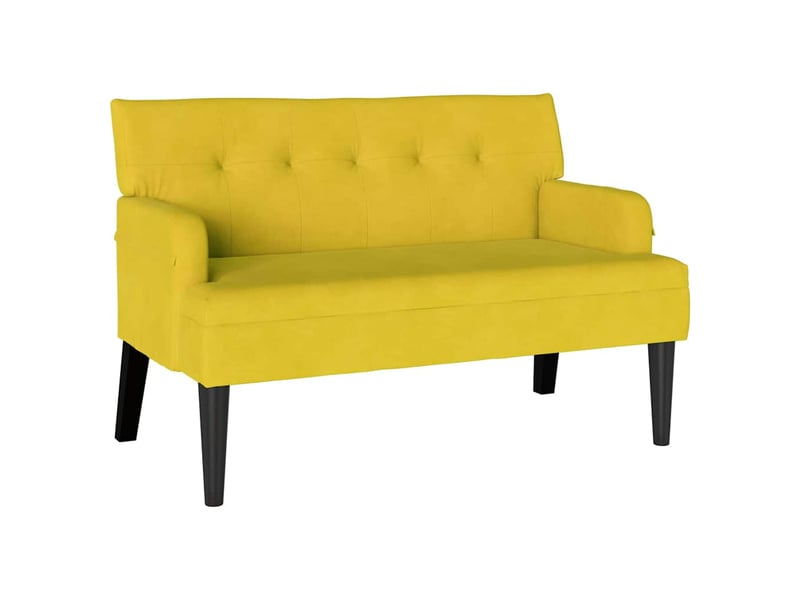  Banc chambre, banc de lit chesterfield jaune 112x65,5x75 cm velours  - Conforama A