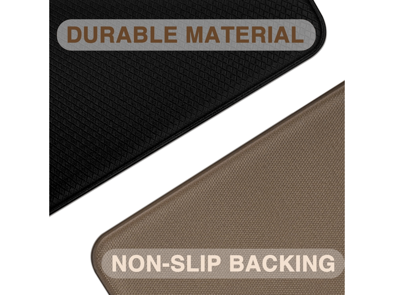  Tapis de cuisine antidérapant et imperméable pour cuisine, salle à manger, couloir, buanderie, noir - 45 cm x 120 cm FC-ZLS-03715ZLS - Conforama E
