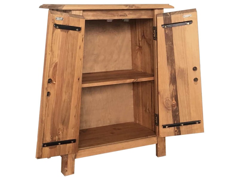  Armoire latérale de salle de bain, cabinet de salle de bain pin massif 59x32x80 cm cf65143  - Conforama C