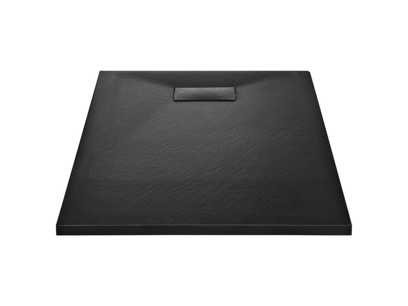  Bac de douche receveur de douche rectangulaire salle de bain maison intérieur trou de drain standard de 9 cm smc 100 x 80 cm noir 02_0003452  - Conforama A