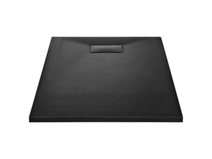 Bac de douche receveur de douche rectangulaire salle de bain maison intérieur trou de drain standard de 9 cm smc 100 x 80 cm noir 02_0003452