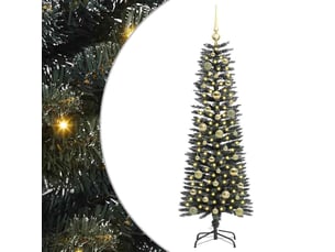 Sapin de noël artificiel, arbre de noël vert 150 cm pvc, plastique et acier shl436