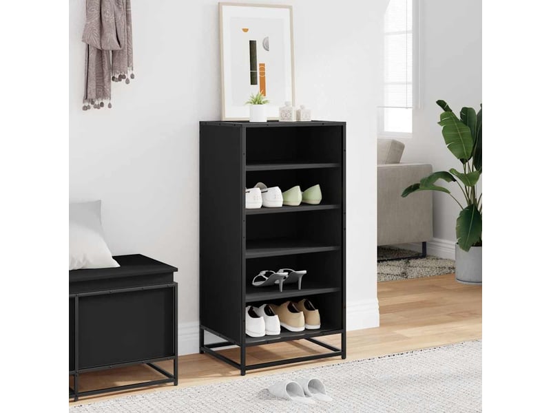  Meuble à chaussures, étagère à chaussures noir 48x38x97,5 cm bois d'ingénierie shl6469  - Conforama C