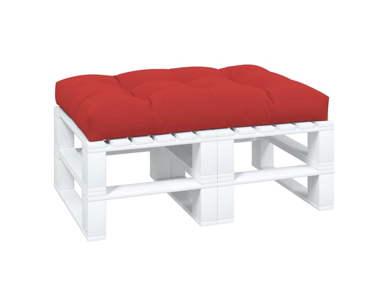  Coussin de palette, coussin de chaise, coussin de canapé rouge 120x80x12 cm tissu cf55437  - Conforama C