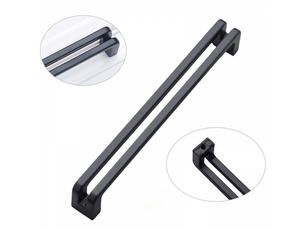 Poignée de porte coulissante - poignée pour meuble - alliage de zinc - 10 pièces - 160 mm - noir