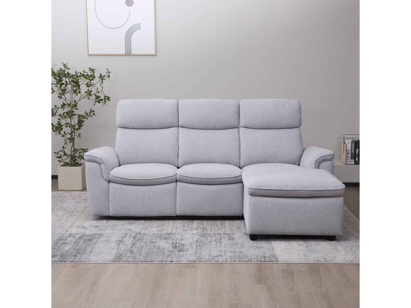 Canapé d'angle gris relax électrique 3 p  - Conforama X