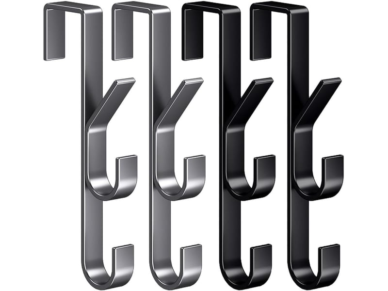  4 pcs crochets de porte, crochet de vertical à suspendre, à vêtements pour et armoire, pour suspendre des objets chambre, multicolore  - Conforama A