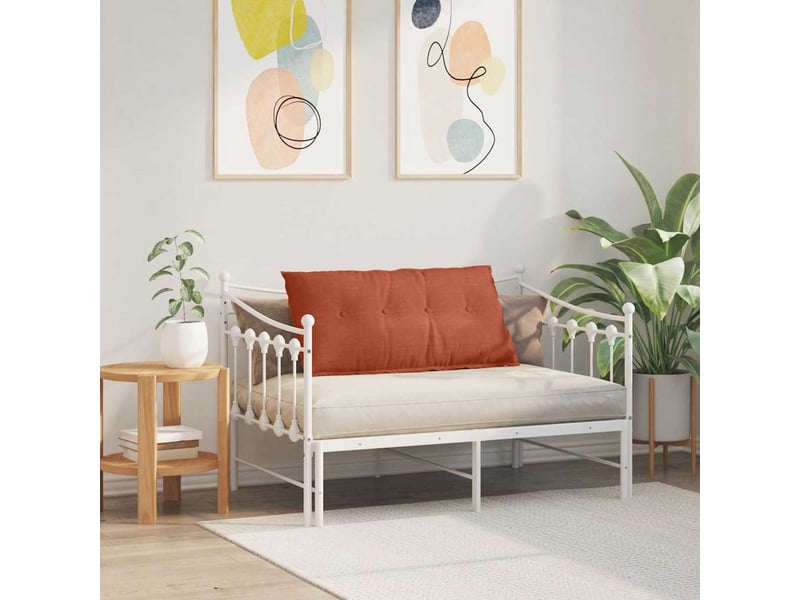 Coussin de dos, coussin de dossier rouge orange 100 x 50 cm tissu en velours côtelé cf55008 - Conforama D