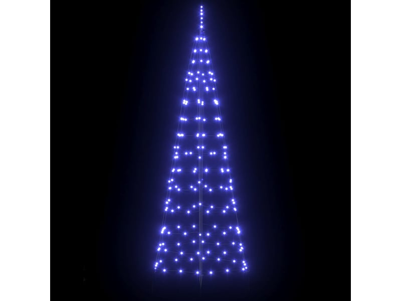  Arbre de noël, sapin de noël led avec piquets au sol bleu 250 cm fer  - Conforama E