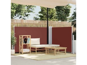 Auvent latéral rétractable, store latéral marron 120x1000 cm shl5851