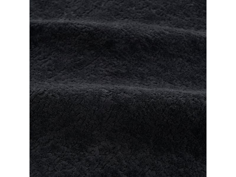 Canapé convertible, canapé 5 places avec 4 coussins carrés, 2 coussins ronds, en chenille, noir - Conforama E
