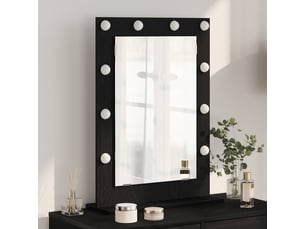 Miroir rectangulaire à fixer coloris noir <strong></strong> <strong></strong> - 50 cm x 70 cm