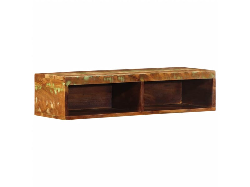  Meuble tv - banc tv - meuble de rangement mural 80x30x19 cm bois massif de récupération  - Conforama B