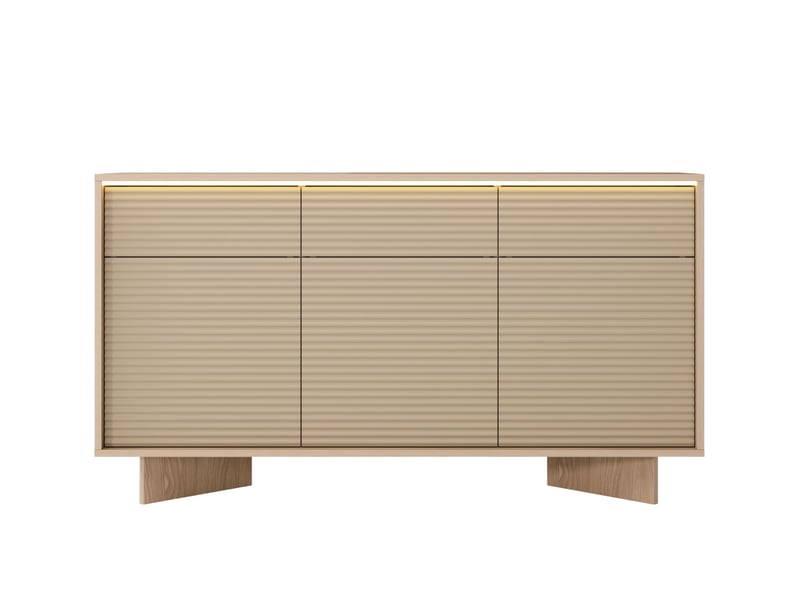  Gobi - buffet 154 cm melaminé beige  - Conforama A
