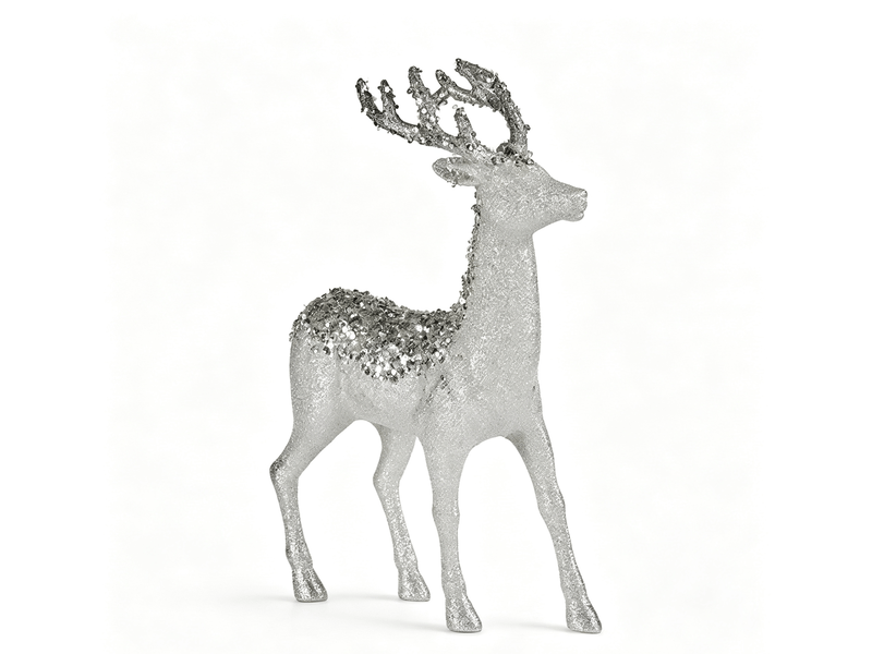  Renne de noël krist+ blanc argent 15 x 45 x 30 cm S3612013 - Conforama A