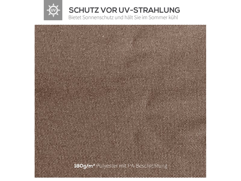 Toit de remplacement pour pavillon - 2,93x2,93 m - polyester - café - protection solaire - résistant aux uv Coffee - Conforama D