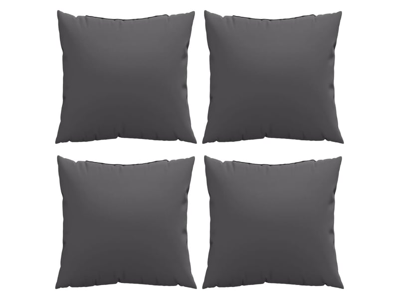  Lot de 4 coussins de canapé, coussins décoratifs anthracite 60x60 cm tissu cf59231  - Conforama D