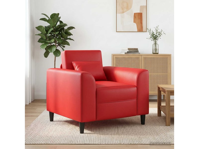  Vidaxl fauteuil rouge simili cuir  - Conforama B