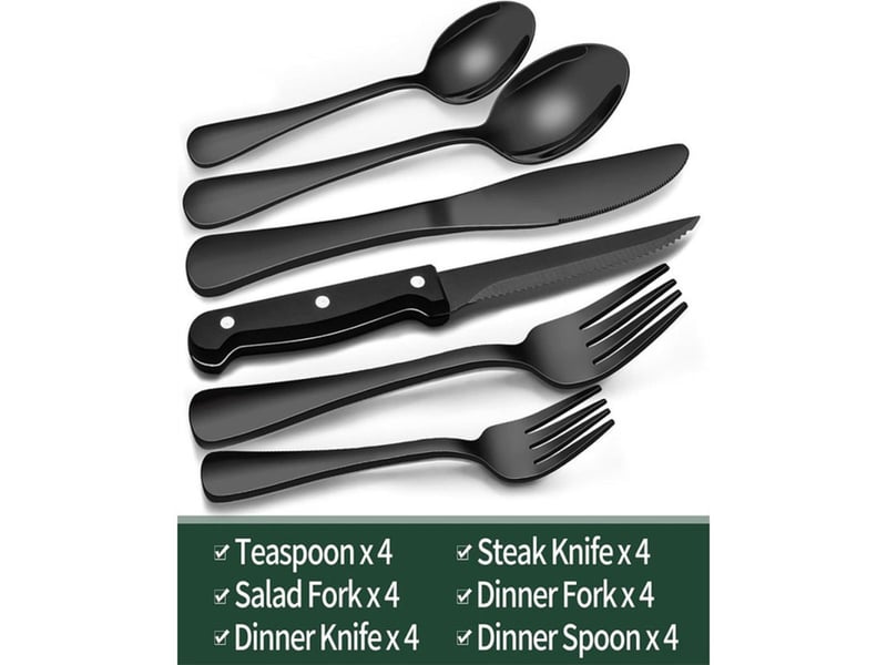  Couverts 24 pieces 6 personnes acier inox 304 noir mat 400289_AACLR76472_6_DROPFR - Conforama E