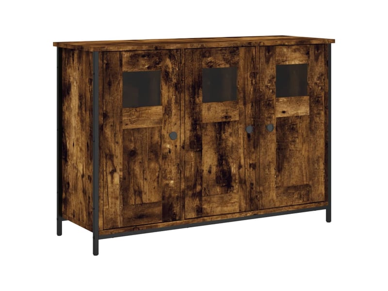  Buffet - bahut - meuble de rangement chêne fumé 100x35x70 cm bois d'ingénierie  - Conforama A