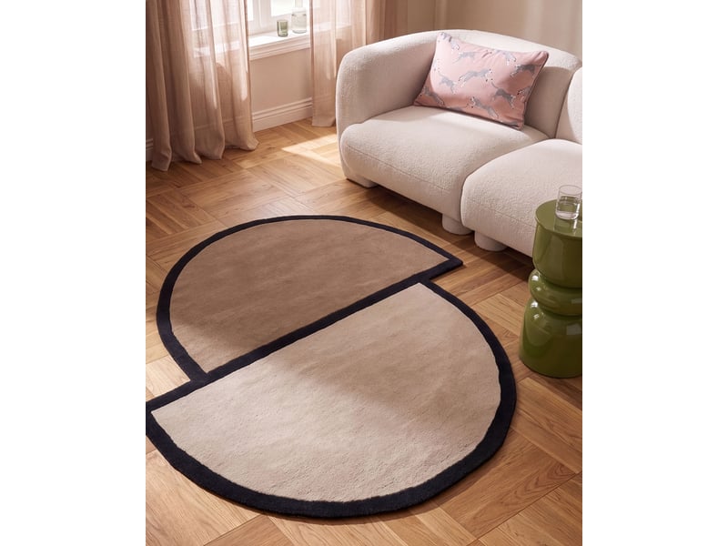 Tapis sakaro taupe ø 160 cm laine - Conforama B