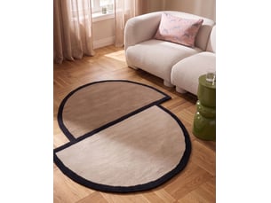 Tapis sakaro taupe ø 160 cm laine