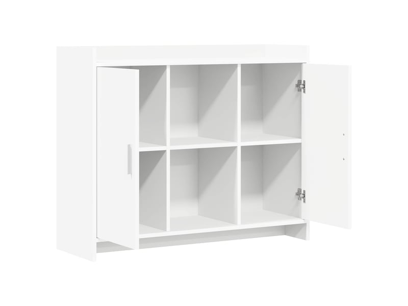  Buffet - bahut - meuble de rangement blanc 98,5 x 33 x 80 cm bois d'ingénierie  - Conforama D