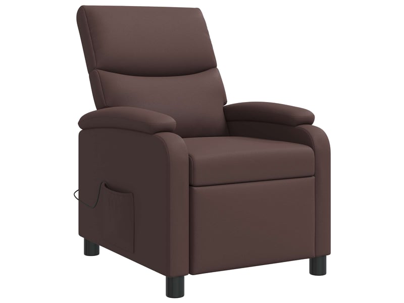  Vidaxl fauteuil de massage inclinable marron simili cuir  - Conforama E