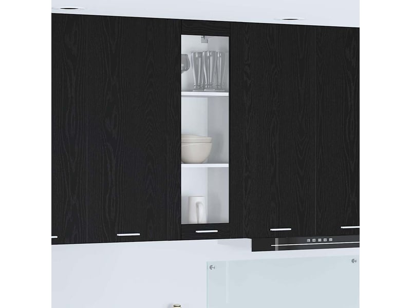  Meuble de rangement, armoire suspendue chêne noir 40x31x100cm bois d'ingénierie shl8150  - Conforama B