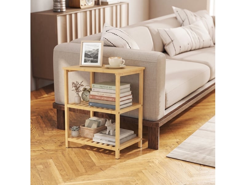  Table d'appoint 40,6x30 cm à 3 niveaux couleur naturelle  - Conforama C