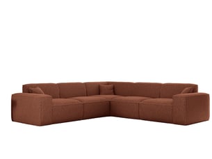 Canapé d'angle universel luga corner - tissu sven, cuivre rouge (44)