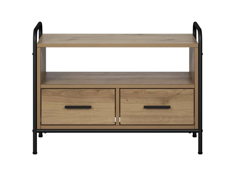  Meuble tv moderne, banc tv 67,5x33x50 cm chêne artisanal bois d'ingénierie shl37048  - Conforama D