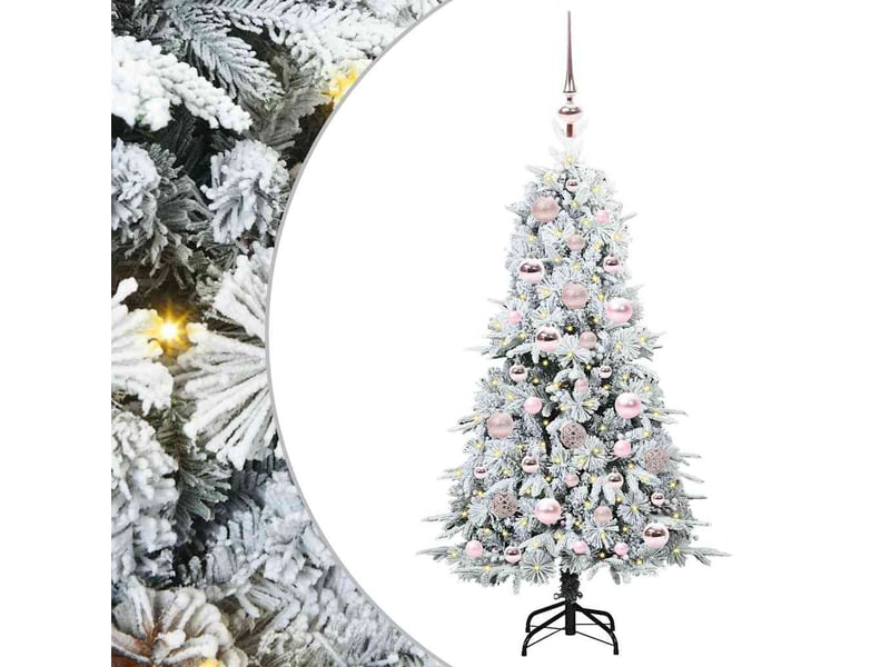  Sapin de noël - arbre de noël artificiel à branches articulées blanc 120 cm  - Conforama A
