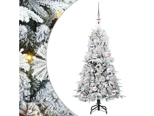 Sapin de noël - arbre de noël artificiel à branches articulées blanc 120 cm
