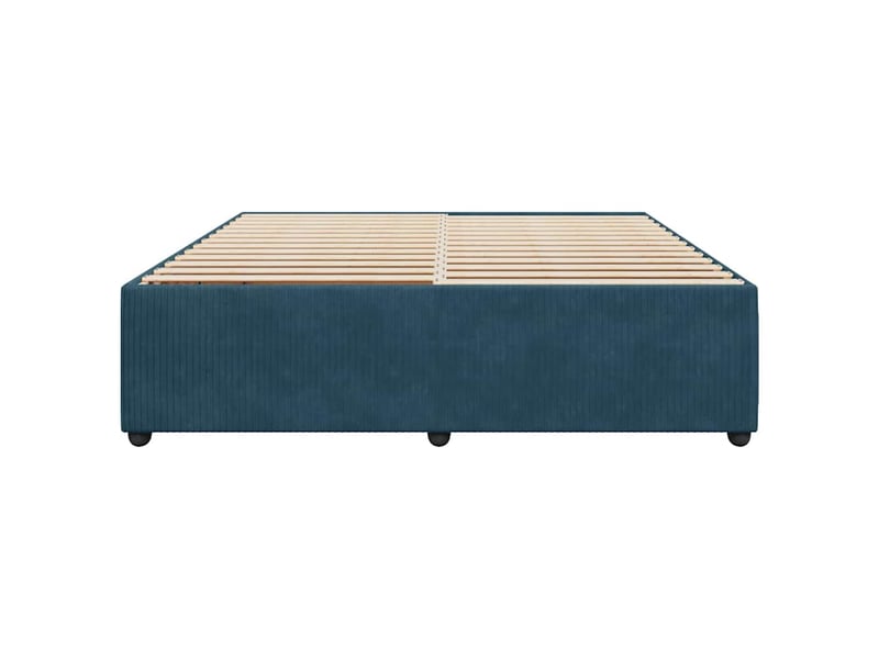  Lit double- lit adulte -  cadre de lit sans matelas bleu 200x200 cm velours  - Conforama C