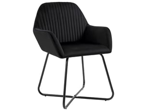 Lot de 2 chaises salle à manger | chaise de salon noir velours shl8341