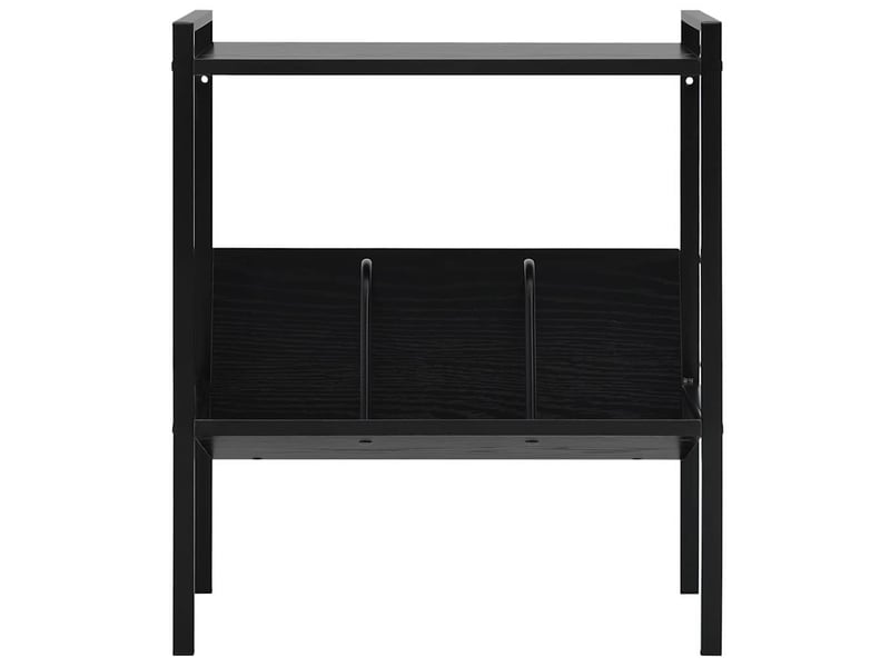  Bibliothèque 2 niveaux, armoire à livres noir 52x28x59 cm bois d'ingénierie  - Conforama C