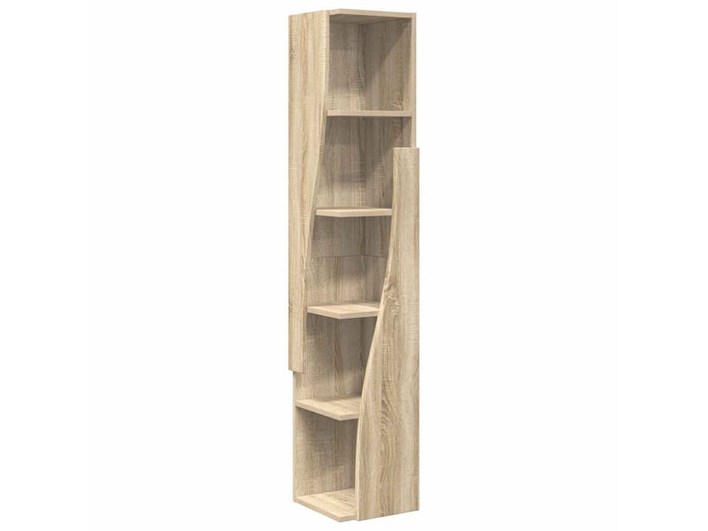  Meuble d'angle, meuble de rangement salon 27,5x27x140cm bois d'ingénierie chêne sonoma  - Conforama A