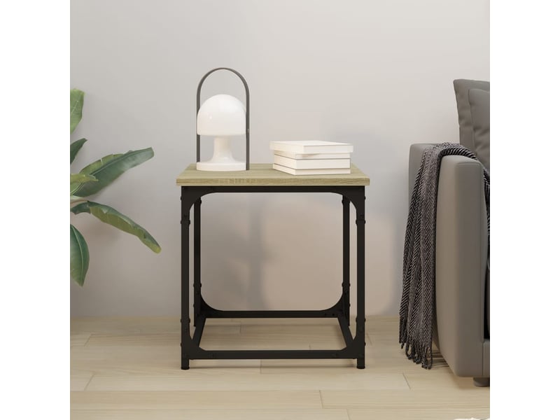  Table d'appoint | bout de canapé table basse chêne sonoma 40x40x40 cm bois d'ingénierie  - Conforama C