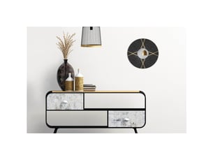 Miroir rectangulaire à poser coloris noir <strong></strong> <strong></strong> - 30 cm x 30 cm