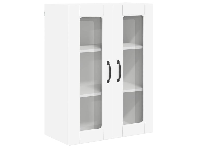 Meuble mural de cuisine, cabinet en verre mural blanc 60x31x80cm shl875 - Conforama A